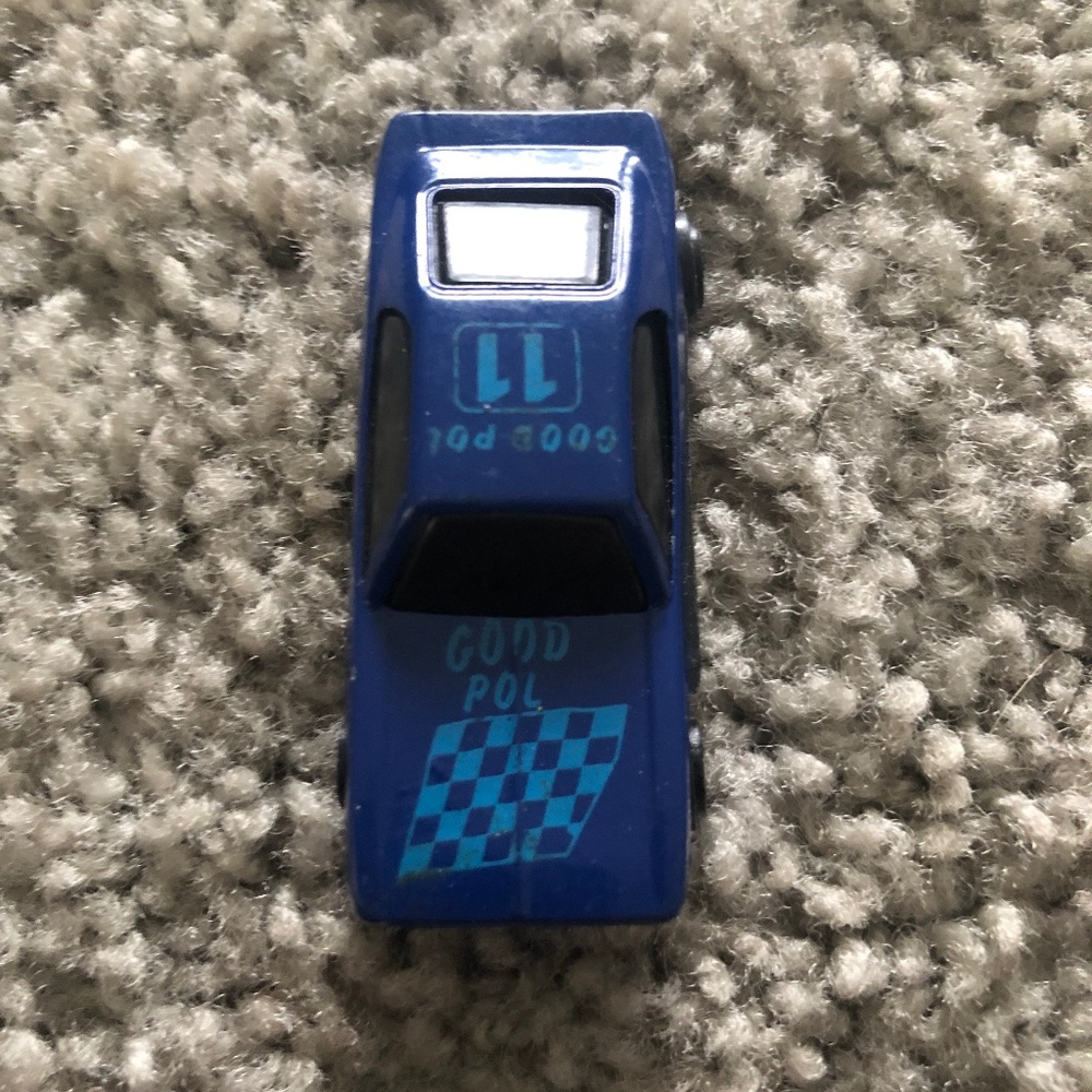 Blue toy car